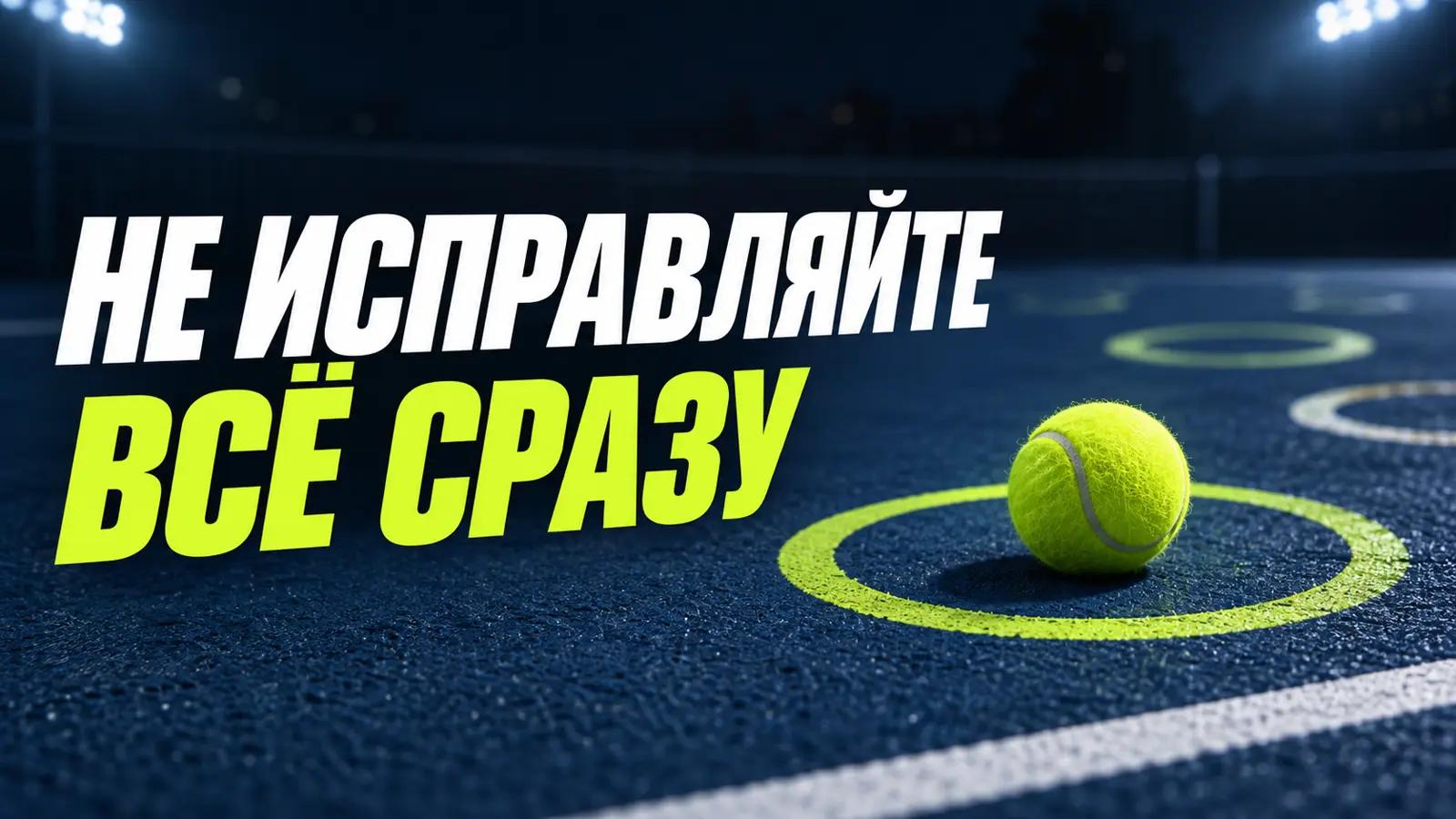 Не исправляйте всё сразу: одна выбранная задача в работе над техникой тенниса